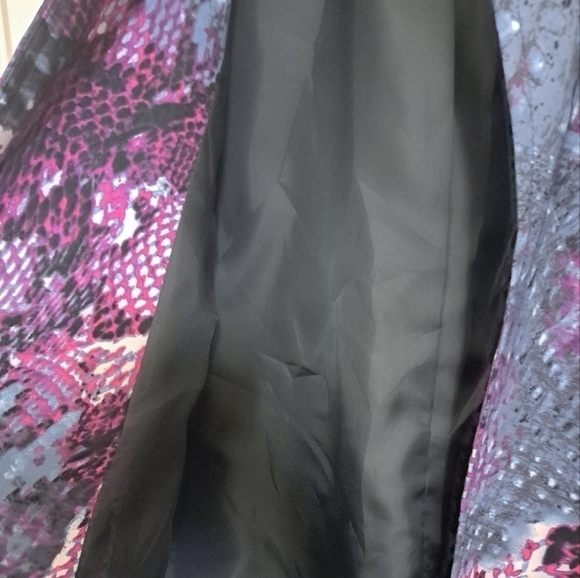 Vtg EVAN PICONE colorful open front blazer jacket lined cuffs M-L purples grey - Picture 3 of 7